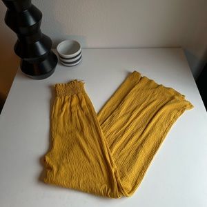 Mustard Yellow Stretchy Dance Cropped Pants